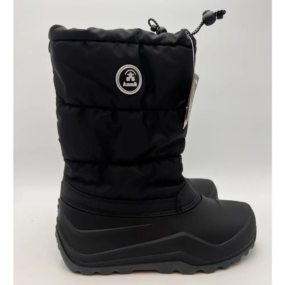Kamik Big Kids Snowcozy Winter Boots Size 6 EU 38 Black Waterproof NIB
